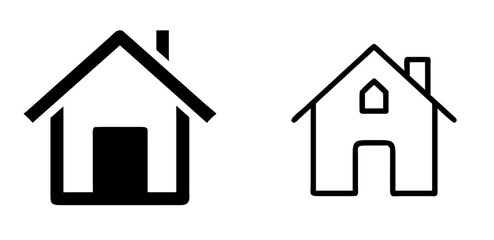 Home Icon for Real Estate, Housing, and User Interface Design