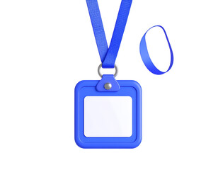 Obraz premium Blue ID Badge 3D Render