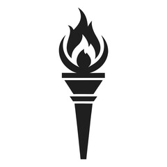 Torch Emblem silhouette vector illustration