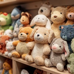 Adorable Collection of Colorful Soft Animal Plush Toys for Kids