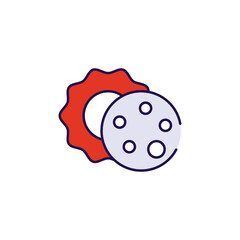 Eclipse icon design with white background stock illustration