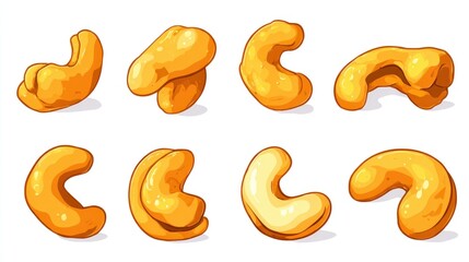 Collection of various cashew nuts