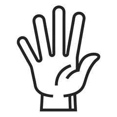 Obraz premium Open Hand Gesture in Minimalist Style: A simplified, clean, and elegant illustration of an open hand gesture.