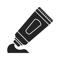 Tooth Paste icon silhouette vector illustration