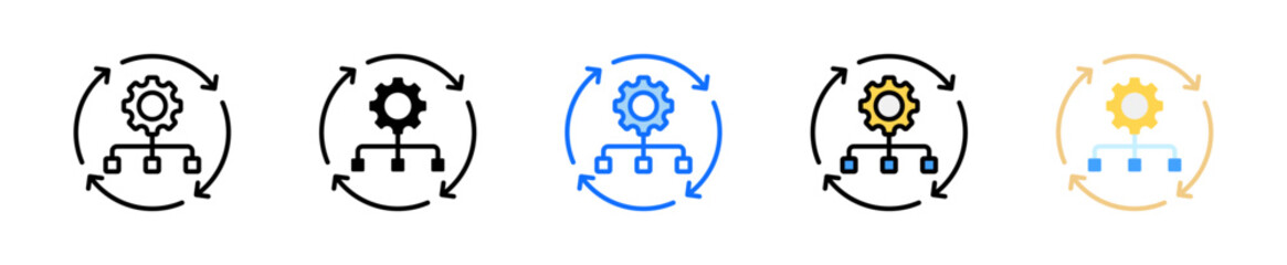 Infrastructure Automation Icon Set Multiple Style Collection