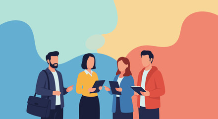 Diverse team collaborating on project, ideal for website banners or presentations.