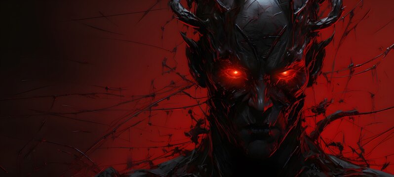 ziz demon Wireframe, mozaic art generative AI