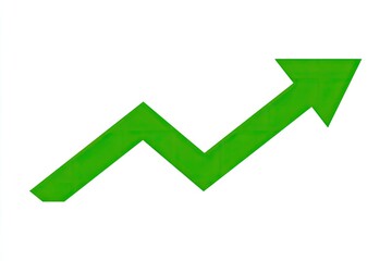 Green upward trending arrow graphic