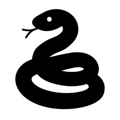 snake silhouette vector illustration