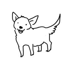 シンプルな犬のイラスト