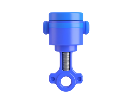 Blue 3D Piston Illustration