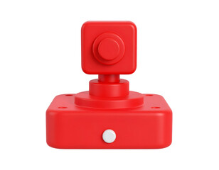 Red 3D Joystick Illustration