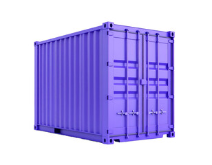 Purple Shipping Container 3D Render
