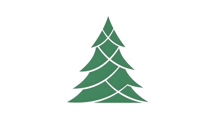 Obraz premium Stylized Abstract Pine Tree Graphic