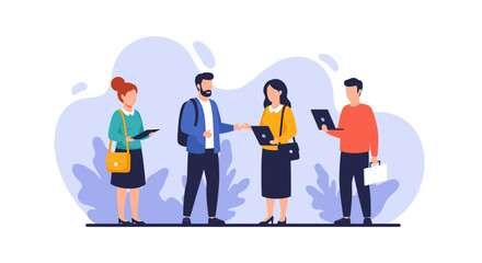 Diverse team of professionals collaborating, ideal for website banners, presentations, and brochures.