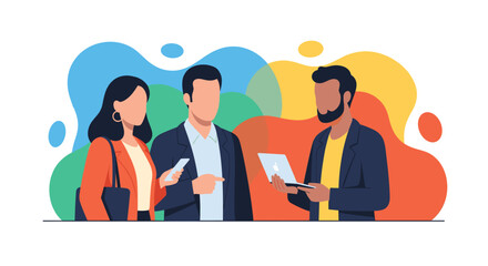 Diverse business team collaborating, ideal for website banners or presentations.