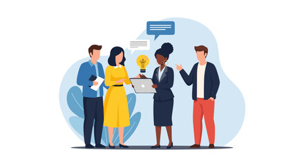 Diverse business team brainstorming ideas, perfect for websites, presentations, and marketing materials.