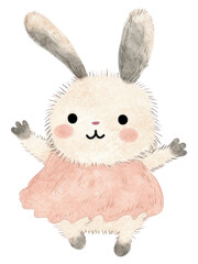 Obraz premium PNG Rabbit dancing animal mammal cute.
