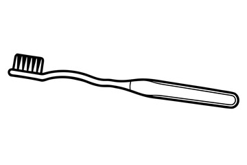 line art Toothbrush silhouette vector illustration
