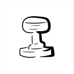 Lineart Stamp Vector Illustration Minimalist Lineart Style