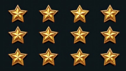 Golden star rating graphic