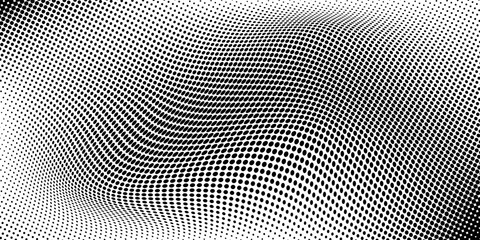 Halftone gradient. Dotted gradient, smooth dots spraying and halftones dot background seamless horizontal geometric pattern vector template set.