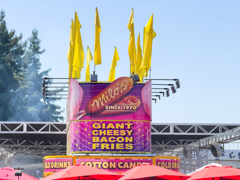 Milo's Giant Cheesy Bacon Fries Stand at CA State Fair

