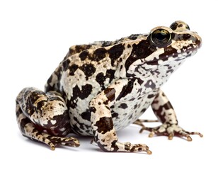 Naklejka premium Frog in profile, looking forward