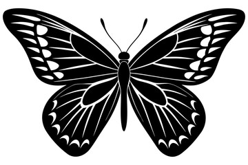 Vector art of silhouette of  butterfly 