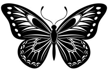 Vector art of silhouette of  butterfly 
