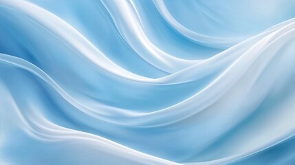 Fototapeta premium Abstract Blue and White Fabric Texture Soft, Flowing Waves