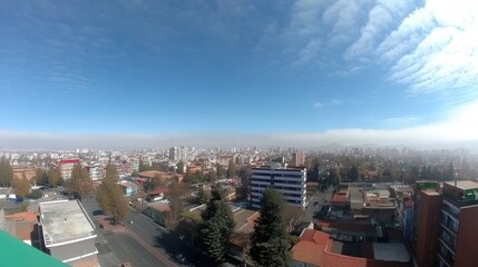 Naklejka premium Urban Skyline View on a Sunny Day