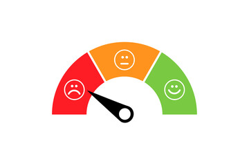 Customer satisfaction diagram on transparent background. Modern design of diagram infographic template report for business, presentation, banner
