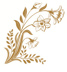 golden floral background
