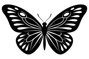 Vector art of silhouette of  butterfly 