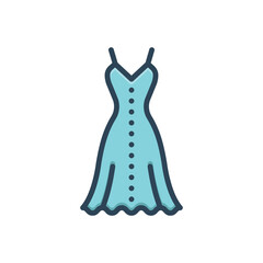 Color illustration icon for fashion