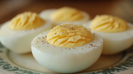 Freshly Made Hard Boiled Eggs on a Plate