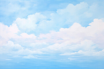 Serene sky with fluffy clouds png overlay effect, transparent background
