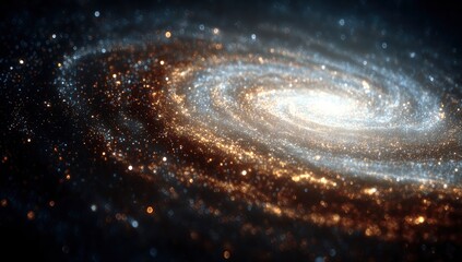 Spiral Galaxy, Cosmic Dust, Space Exploration, Stellar Formation, Universe Background, Science Fiction Artwork