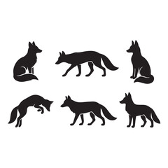 Fox Silhouette Vector Illustration Design