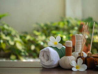 Spa Thai therapy treatment aromatherapy for body woman and for relax summer time. Lifestyle Concept