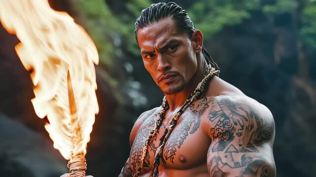 Epic Samoan fire knife dance performance in Hawaii Valley showcases skill and tradition, Epic Samoan Fire Knife Dance In Hawaii Valley