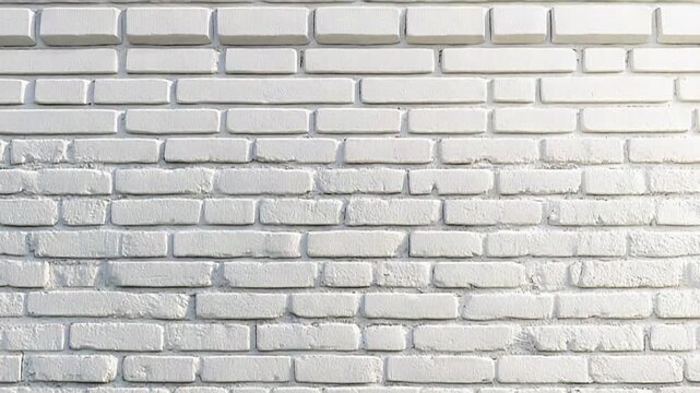 White painted brick wall with wooden floor background