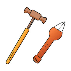 A sturdy nail puller hammer with a clawed end for removing nails and a solid head for pounding. Ideal for carpentry, DIY tasks, and home repairs with ease and precision.
