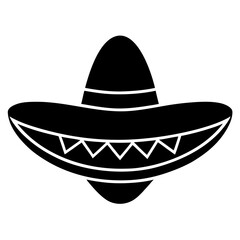 Sombrero Hat Mexico Vector Icon Sign Symbols Traditional Mexican Hat Illustration