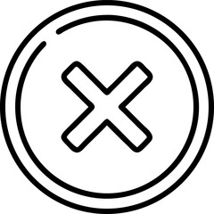 Cancel Cross in Circle Icon – Modern UI for Digital Error & Deletion

