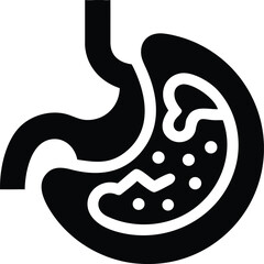 Human stomach icon. anatomical diagram medical icon