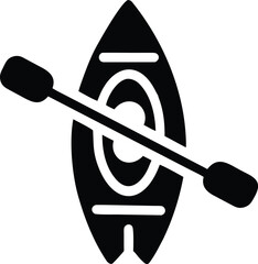 Kayak with paddle icon