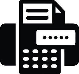 monochrome icon. fax machine