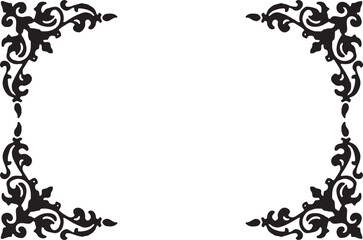 Floral Laser Cut Frame Vector Set

